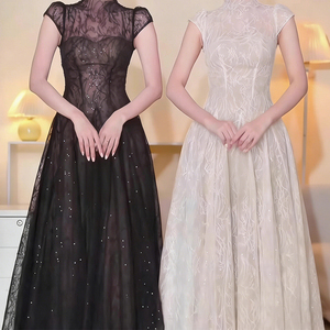 Элегантное роскошное женское вечернее платье на заказ, сексуальное летнее белое платье-корсет в богемном стиле с пайетками, длинное кружевное платье принцессы от производителя - Product Image 3