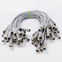 Conector Moldeado IP68 ODM OEM M12 de 4 y 5 Pines, Macho, Codificado, Sobremoldeado, Recto, Arnés de Cables Impermeable