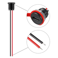 Type-C Femelle Châssis 2Pin Type-C Femelle Prise Connecteur Étanche Jack Femelle Port De Charge 3A USB-C Chargeur Prise Prise