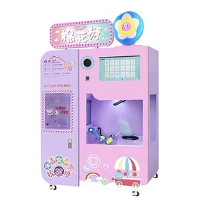 Nhà máy chất lượng cao thương mại mới nhất đầy màu sắc Những đám mây cuộn màu hồng xỉa hoa tự động làm kẹo bông Máy bán hàng tự động - Product Image 3