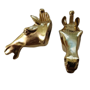 Brass Horse Head <strong>Shaped</strong> Cabinet Pull <strong>Knob</strong> <strong>Drawer</strong> Hardware Wardrobe Cupboard Equestrian Style Home Furniture - Product Image 6