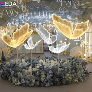 Fábrica LEDA, venta al por mayor, decoración de bodas, luces LED de ala de mariposa de alta calidad para pasillo - Product Image 1