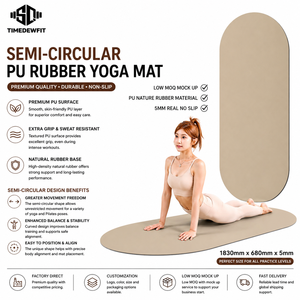 Tapete de <span class=keywords><strong>Yoga</strong></span> Ovalado de Caucho Natural PU, Antideslizante, Absorbente de Impactos, Portátil y Ecológico, Venta al <span class=keywords><strong>Por</strong></span> <span class=keywords><strong>Mayor</strong></span> - Product Image 1