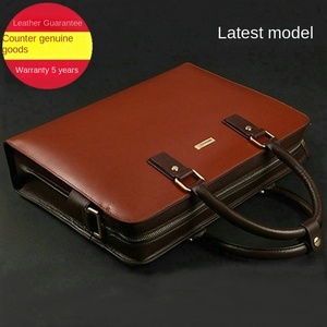 Sac à bandoulière de luxe <span class=keywords><strong>en</strong></span> cuir de vachette véritable pour homme, mallette d'affaires étanche, style <span class=keywords><strong>avocat</strong></span> tendance - Product Image 6