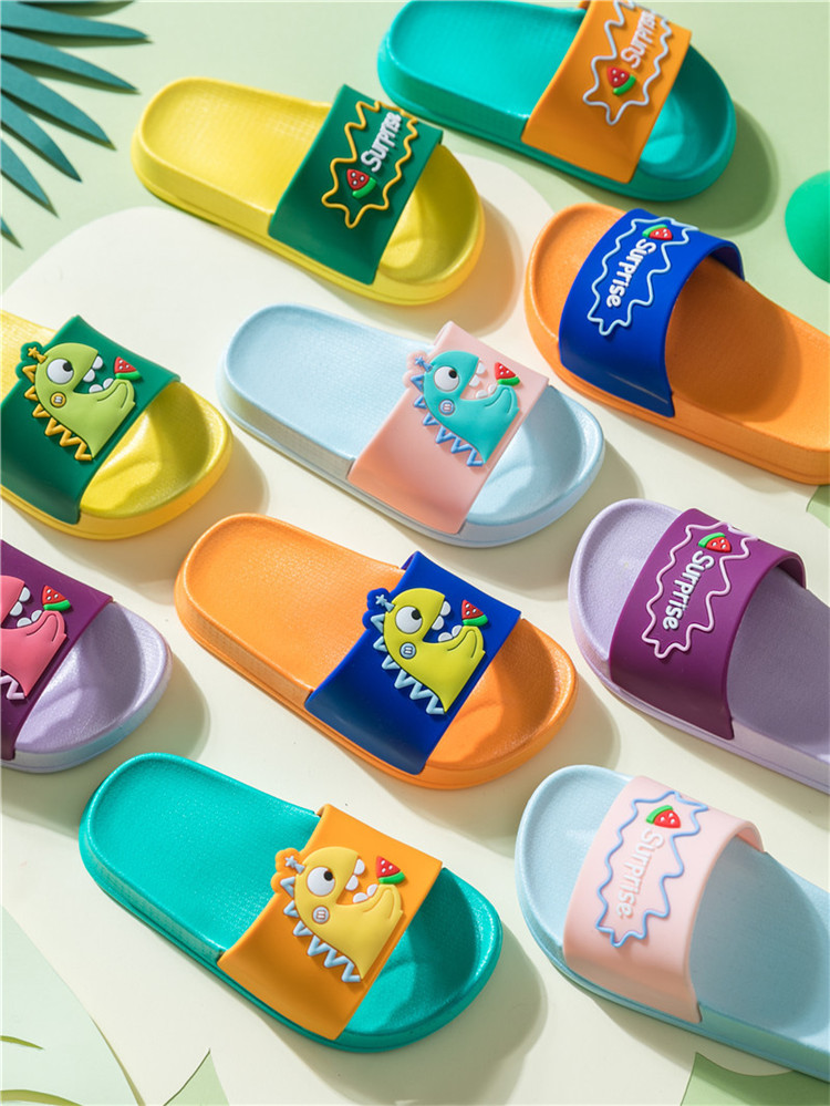 Custom Slippers Summer Kids Flip Flops Cartoon Fruit Beach Sandals Shoes Children Slippers