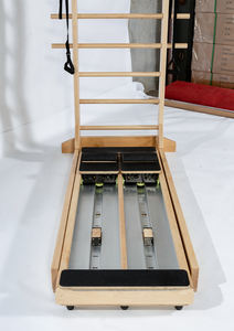 Функциональный тренажер для йоги и пилатеса с креплением на стену, двойная направляющая, деревянная лестница для пилатеса с двусторонним скольжением - Product Image 5