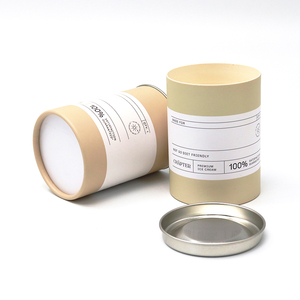 Contenitore Ecologico Biodegradabile in <span class=keywords><strong>Cartone</strong></span> Rotondo per Tè, Caffè e Gelato, Stampa Personalizzabile, Dimensioni Personalizzabili - Product Image 3
