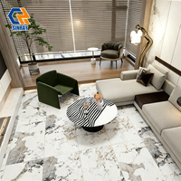 Carreaux de porcelaine imitation pierre moderne 600x1200mm 9mm Brillant Antibactérien Résistant aux acides Résistant à l'usure Intérieur Salle de bain Villa