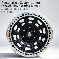 Jantes Beadlock FLowtone 17 pouces 6x139.7 5x127 17x5.5 Jantes tout-terrain pour Cruiser Prado Tacoma Wrangler