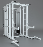 Équipement de fitness de gymnastique commerciale Smith Machine Station d'entraînement multifonction Cage d'alimentation Rack Squat Cable
