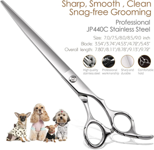 Ciseaux de barbier professionnels en acier inoxydable de 6,5 pouces pour droitiers, finition satinée, 28 dents, 152g, logo personnalisé - Product Image 2