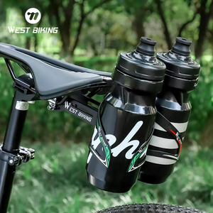 WEST BIKING Support de Bouteille de <span class=keywords><strong>Vélo</strong></span> en Alliage d'Aluminium Léger, Extension Stable avec Gravure Laser, Support de Bouteille de <span class=keywords><strong>Vélo</strong></span> Extensible - Product Image 2