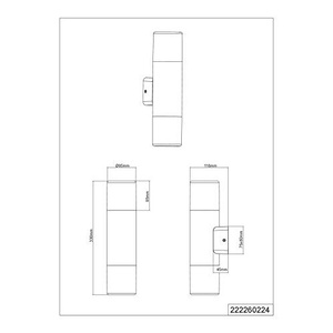Applique da parete IP44 in alluminio con finitura effetto ruggine, compatibile con 2 lampadine E27, ideale per esterni e ambienti umidi. - Product Image 3