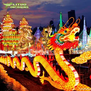 户外游乐场装饰龙丝节中国新年灯笼