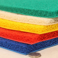 Paillasson en PVC de style moderne à usage domestique, rouleau de tapis fabriqué à la machine avec bobine de noix de coco, tapis de porte en fibre de coco uni, motif rectangle