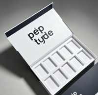 Cajas de Regalo Magnéticas de Lujo para Viales de Péptidos, con Impresión Personalizada, Inserto de EVA con Relieve y Configuraciones Personalizadas para Viales de 3ml/10ml
