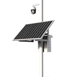 Kit de energia para sistema solar completo, painel solar com saída de 12v e bateria de lítio 60ah, painel solar de 100w para câmera de segurança CCTV
