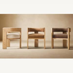 Aanpasbare Moderne Premium Zwarte Eiken Soild Houten Ronde Eettafel Fauteuil Eetkamer Set Voor 4 Zitplaatsen - Product Image 6