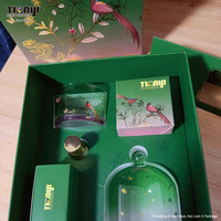 Boîte en papier rigide de luxe avec couvercle et base, logo personnalisé, estampage à chaud, laminage mat avec insert pour coffret cadeau de soins de la peau et de parfums