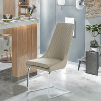 Chaise de salle à manger en tissu velours, hauteur réglable, cadre en métal, pieds chromés, nettoyage facile, design moderne, maison, appartement, hôtel, salon