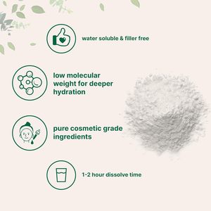 Ácido hialurónico y vitamina C Esencia en <span class=keywords><strong>polvo</strong></span> 100g Bajo peso molecular Grado cosmético Hidratante facial Elemento puro soluble en agua - Product Image 2