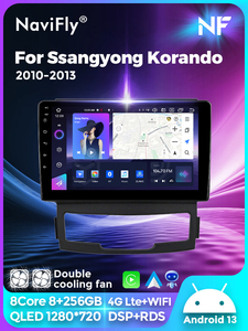 NaviFly NF nuovissimo Touch Screen AndroidQLED 4g Lte Wifi 1280*720 per <span class=keywords><strong>Ssangyong</strong></span> <span class=keywords><strong>Korando</strong></span> 2010-2013 supporto BT5.0 Chip Android Auto - Product Image 3