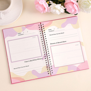 Carnet de souvenirs promotionnel 100 rendez-vous A5, reliure spirale, couverture en papier, journal de couple, 52 feuilles, autocollants, Saint-Valentin - Product Image 3