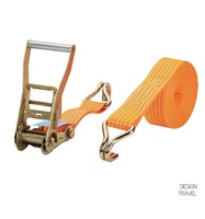 Sangles d'arrimage à cliquet en polyester/nylon haute ténacité de 2 pouces, 5000 kg, pour voiture, camion, attache de cargaison