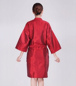 Robe de travail professionnelle pour salon de coiffure et spa, vêtements de travail pour femmes, robe de beauté à manches en polyester, kimono personnalisé pour la coiffure, robes de coiffure - Product Image 5