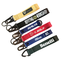 Lanière de poignet courte personnalisée avec logo imprimé et porte-clés, sangle de poignet pour clés de moto et de voiture, porte-clés en gros