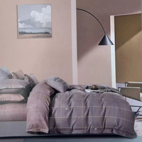 Ensemble de housse de couette en microfibre de luxe 100% polyester 70gsm imprimé floral motif végétal disponible en taille King et Twin pour la maison et l'hôtel