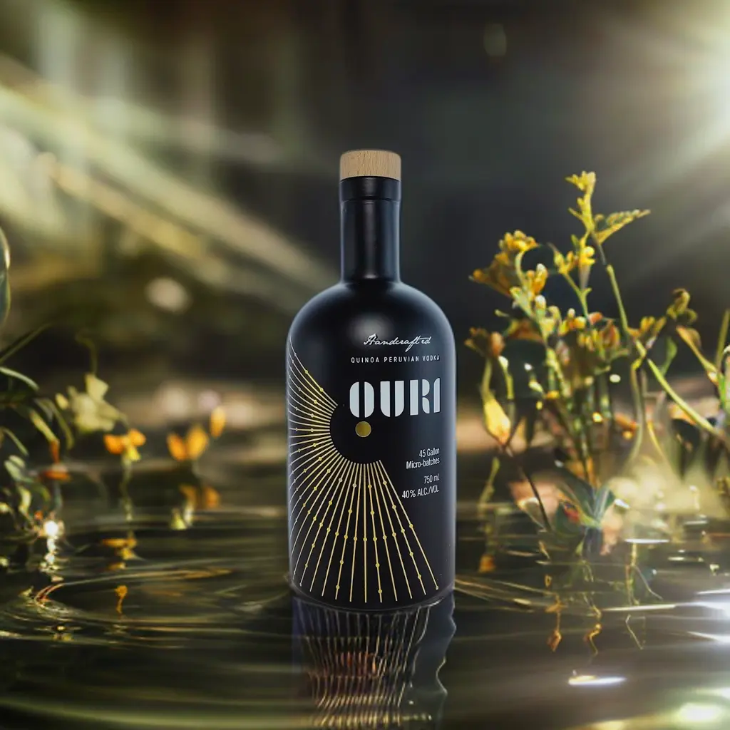 Benutzer definierte mattschwarze Glasflasche 200ml 375ml 500ml 750ml Round Flint Glass Liquor Wein Wodka Glasflasche mit Kork