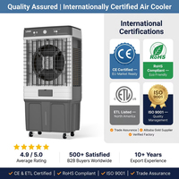 Ventilateur de refroidissement d'air électrique industriel à économie d'énergie, débit d'air élevé, portable avec volets oscillants pour atelier, entrepôt, garage