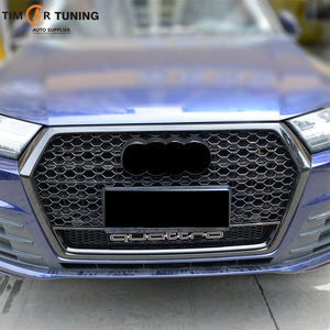 Grille de style nid d'abeille <span class=keywords><strong>Q7</strong></span>/SQ7 RSQ7 pour <span class=keywords><strong>Q7</strong></span> (2016-2019) Grille avant noire brillante/chromée OEM pour <span class=keywords><strong>Q7</strong></span>/SQ7 Facelift <span class=keywords><strong>RS</strong></span> Style Grill - Product Image 5