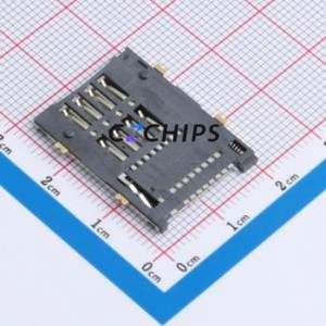 XDSM-0663-0112 SIM Card Connector SMD Connector Self-Return Type 1.85mm - Product Image 2