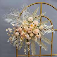 Décoration florale moderne et légère en soie à pois pour mariage, rangée décorative durable pour allée centrale, art floral