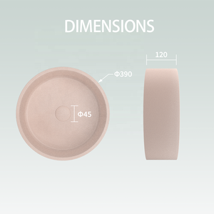 MOHOM Bassin en Ciment Durable MB001, Lavabos de Comptoir en Béton Faits Main, Capacité 16L, Garantie <span class=keywords><strong>1</strong></span> An pour Acheteurs B2B - Product Image 5