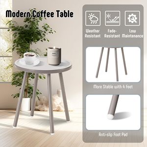 Dwoo Outdoor Garden <strong>Grey</strong> Waterproof Durable Furniture <strong>Set</strong> <strong>Bistro</strong> Table Chairs Terrace Conversation <strong>Set</strong> - Product Image 5