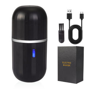 Mini afeitadora eléctrica para hombres, lavable con agua para todo el cuerpo, IPX7, carga tipo C, afeitadora portátil de viaje para barba y axilas, color negro - Product Image 1