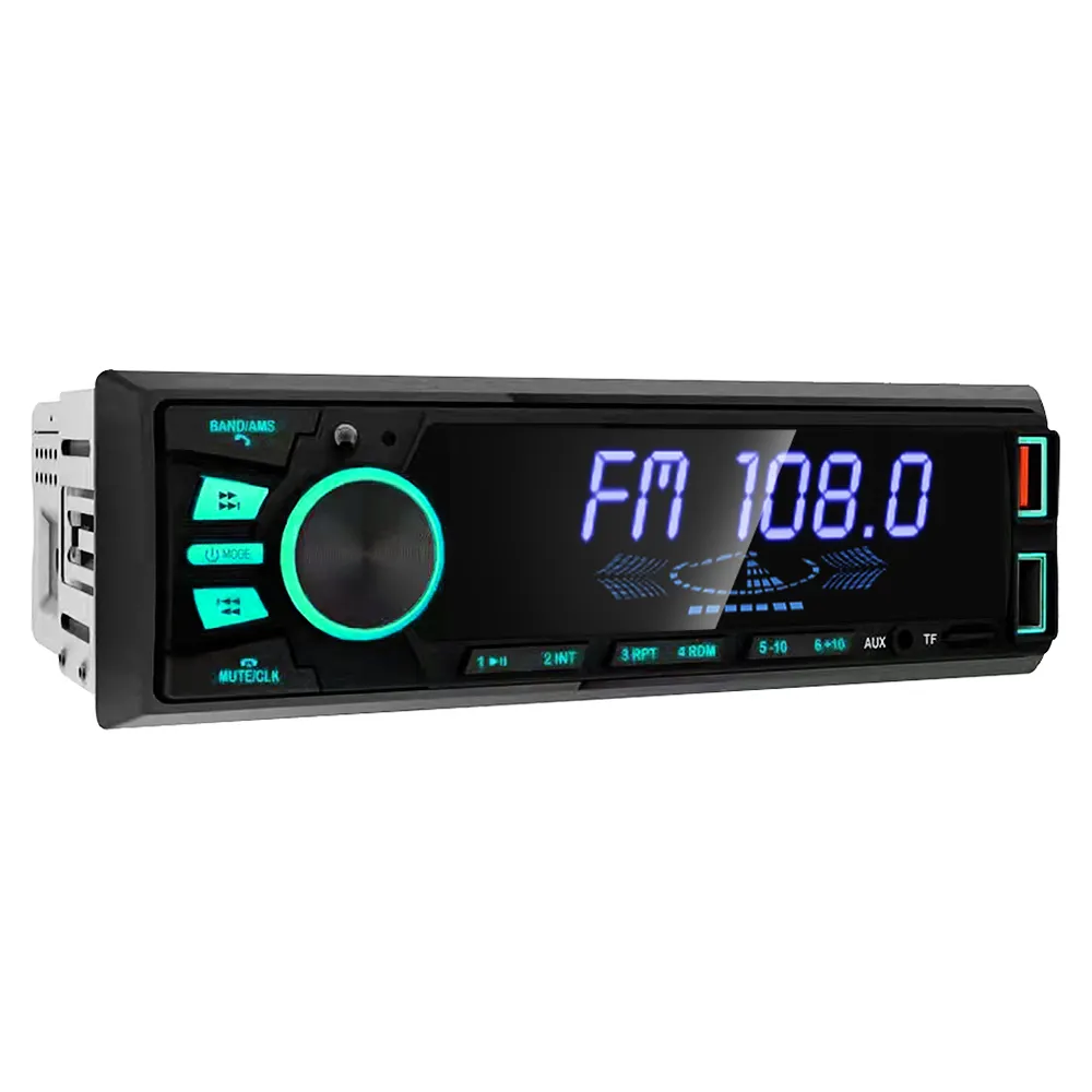 7 Color RGB 2 USB quick charge single 1din car stereo audio blue tooth ISO connector tape recorder FM SD car radio mp3 player