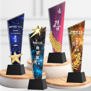 Troféu De Cristal Colorido De Alta Qualidade Prêmio Creative Company Reunião Anual Lembrança Troféus De Cristal - Product Image 5