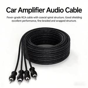 Wholesale Universal <b>Car</b> <b>Amplifier</b> Audio Super Soft Matte PVC 2RCA Twisted Pair Cable - Product Image 1