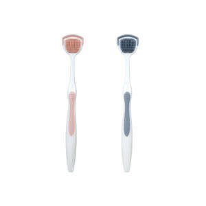 Limpiador de Lengua Personalizable con Cerdas Suaves, Portátil, Refresca el Aliento, Manual, de Plástico para Adultos SF1406 - Product Image 1