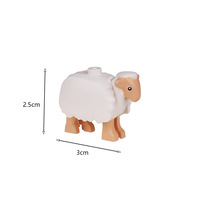 Bloques de Construcción MOC, Animales de Granja, Lindo Modelo de Oveja Cordera, Ladrillos de Plástico Educativos para Ensamblar, Juguete para Niños