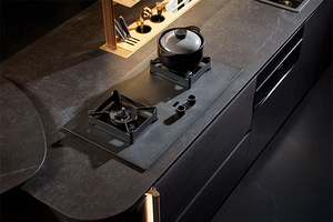 OPPOLIA EAC Meubles de cuisine modernes sans poignées pour projet d'îlot, laque brillante, pour hôtels et appartements, commande en gros, style européen - Product Image 3
