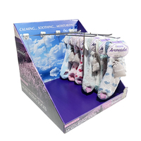 Présentoir à chaussettes avec crochets Carton ondulé de comptoir personnalisé