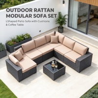 Offre Spéciale 5 pièces canapé d'extérieur combinaison rotin imperméable terrasse canapé