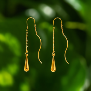 Boucles d'oreilles pendantes tendance en acier inoxydable 316L avec placage or PVD, durables et résistantes - Product Image 3