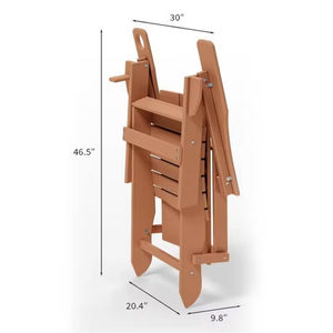 Silla Adirondack plegable moderna, sillas Adirondack para exteriores de madera de polietileno resistente a la intemperie - Product Image 4