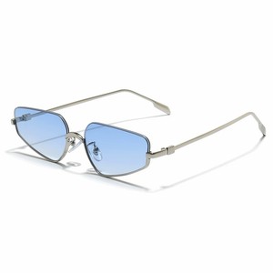 Occhiali <span class=keywords><strong>da</strong></span> sole <span class=keywords><strong>da</strong></span> uomo STORY SZ3610 alla moda con montatura in metallo a mezza cornice, lenti sfumate blu UV400, personalizzabili con logo, occhiali all'ingrosso - Product Image 2